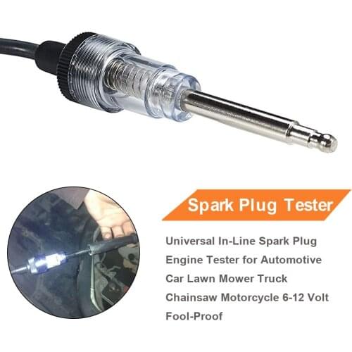 Universal In-Line Spark Plug Engine Tester for Car Lawn Mower Truck Chainsaw Motorcycle Ignition System Auto Diagnostic