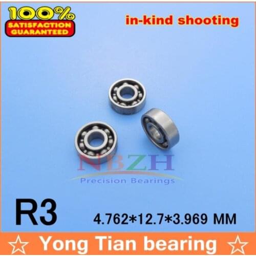 High Quality R3 open shielded bearing inch series 4.762x12.70x3.967 mm miniature shielded ball bearing