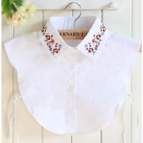 Girlss Womens Detachable Shirt Collar Vintage Elegant Fake False Faux Collar Cuff Cotton Choker Half Shirt Blouse Detachable