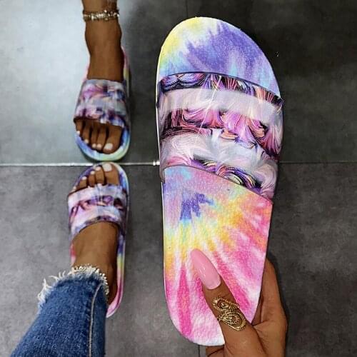 2021 Summer New Womens Sandals Flat Open Toe Slippers Color Outdoor Beach Shoes Plus Size 42