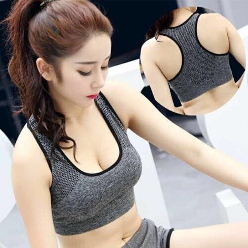 Womens cotton underwear shockproof no steel ring bra large size beauty back bra quick-drying breathable fixed shoulder strap