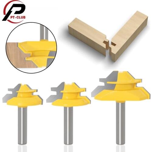 8mm Shank 45 Degree Lock Miter Router Bit 3/4 Inch Stock Joint Router Bit Woodworking Cutter Tool