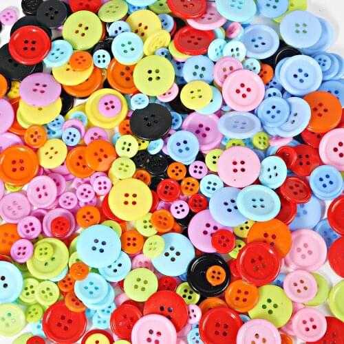 Promotion 50pcs 15mm Solid color DIY Scrapbooking Cartoon Buttons Plastic Resin Buttons DIY Childrens Garment Clothes Sewing