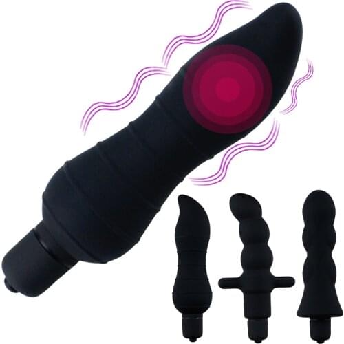 Anal Vibrator Sex Toys for Women 10 Modes Anal Beads Vibration Gay Toys Prostate Massage Smooth Butt Silicone Plug Adult Product