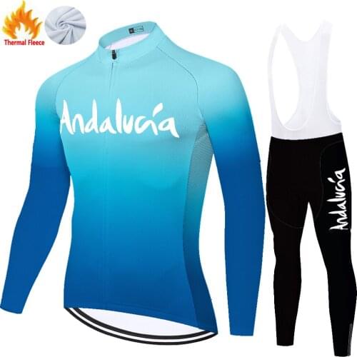 Andalucia Winter Thermal Fleece Estivo Jersey Invierno Maillot Ropa Hombre Abbigliamento Ciclismo Conjunto Ciclismo Masculino