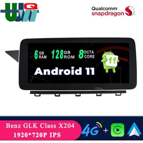 UJQW GLK300 Car Video Android 11 Car Multimedia Player for Mercedes Benz GLK Class X204 Android Auto 2Din Headunit GPS Bluetooth