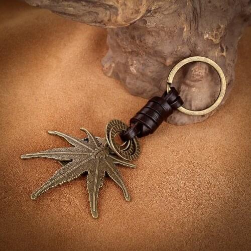 10Pcs/Lot Maple Leaf Design Car Key Chain Keychain Key Holder Key Rings for Men Women Couple Novelty Gift Innovative