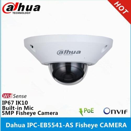 Dahua IPC-EB5541-AS Panorama 180 Degree built-in MIC IP67 IK10 5MP WizMind Fisheye Network CAMERA