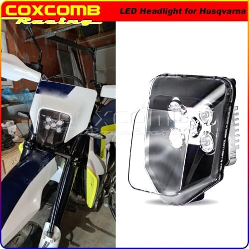 For Husqvarna Supermoto Enduro LED Headlight Front Head Lamp for TE FE TX TC FE250 FE350 FE450 FE501 TE300 TE250 125 250 501 701