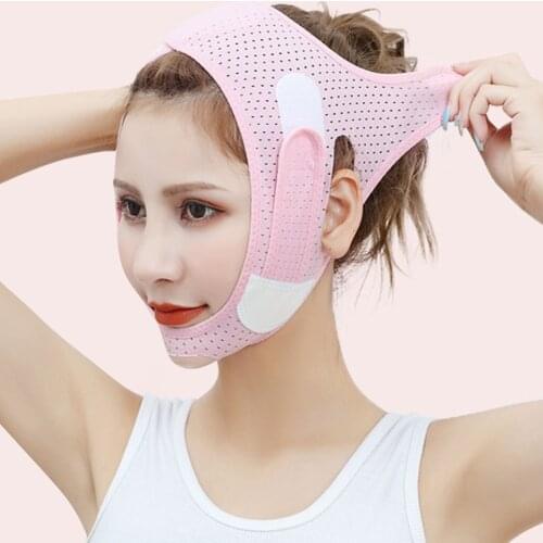 Elastic Face Slimming Bandage V Line Face Shaper Women Chin Cheek Lift Up Belt Facial Massage Strap Face Skin Care Beauty Tools