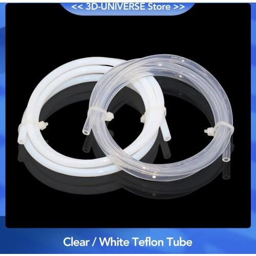 1 Meter 3D Printer Imported Clear/White PFA PTFE Tube PiPe J-head hotend RepRap Rostock Bowden Extruder 2x3 2x4 3x4 4x6