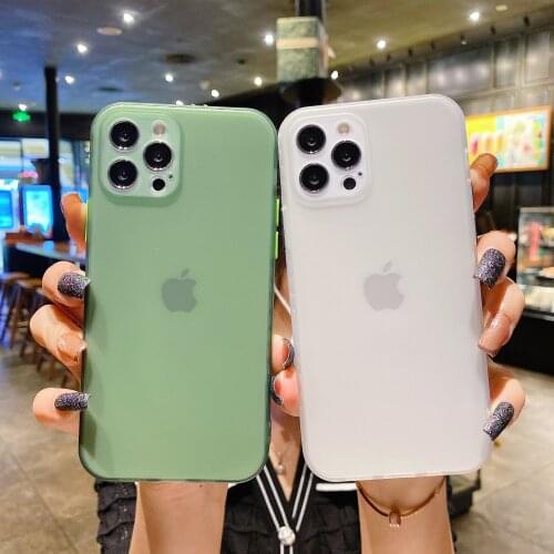 Matte Soft Silicone Case For iPhone 12 Mini 11 Pro XS Max X XR 7 8 Plus SE 2020 Camera Protection Translucent Shockproof Cover