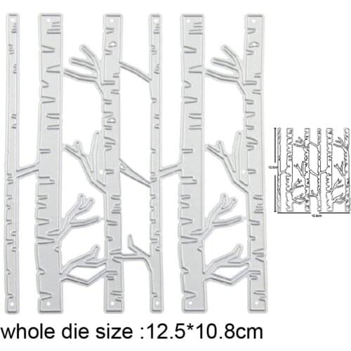 Forest Tree Border Metal Cutting Dies for DIY Scrapbooking Stamp Cards Making Decorative Crafts Embossing Die Cuts Stencils dies