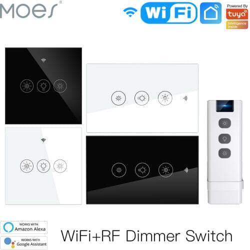 New WiFi RF Smart Light Dimmer Switch 2/3Way Muilti-Control Smart Life/Tuya APP Control Works with Alexa Google Voice Assistants