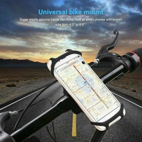 New Bike Bicycle Holder Anti Slide Handle Silicone Bicycle Phone Stand Support For 4 - 6 inch Mobile Phone Motorcycle Bike