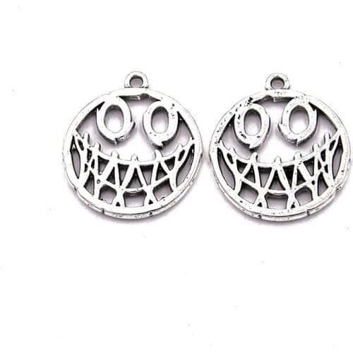6PCS 27*31mm Picture Color Double Sided Grimace Charms Halloween Pendant Metal Alloy DIY Necklace Bracelet Handwork Marking