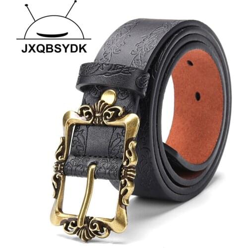 2021 Luxury Brand Belts Vintage Ethnic Style Design Belts High Quality Leather Belts for Women Pin Buckle Strap Belts