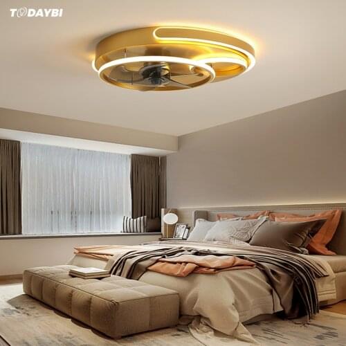 Modern Nordic LED Ceiling Fan Light for Bedroom Living Room Dining Room Minimalist Indoor Lighting Home Decoration