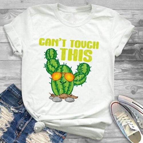 Hug Plants Cactus Print Women Graphic tshirt Fashion Tops Tumblr Tshirts T Clothes Shirt Womens Ladies Graphic Female Tee Tops
