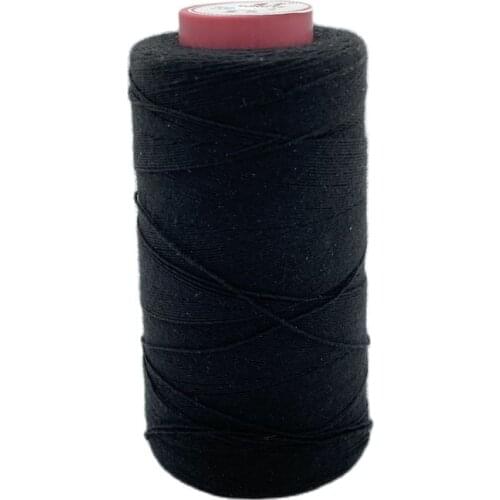 1 roll Black cotton thread hair weave thread with gift 1 pc 6.5cm C curved needle