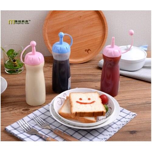 1PC Longming Home Leakproof Sealed Plastic Oil Bottle Vinegar Ketchup/Sauce Bottles Cruet Kitchen Jars Spice Pot LF 108