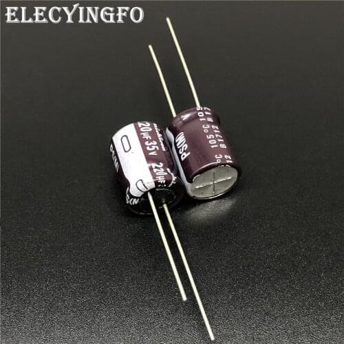10Pcs/100Pcs 220uF 35V NICHICON PS Series 10x12.5mm Low Impedance 35V220uF Aluminum Electrolytic capacitor