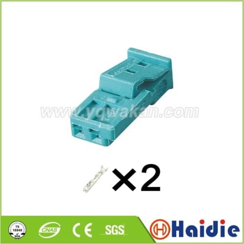 2sets 2pin Tyco auto electric plug pastic wiring cable female unsealed connector 9-1452577-1