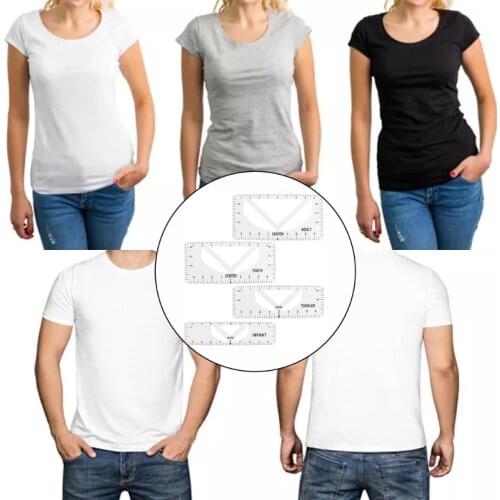 4 Pcs V-Shaped Guide Ruler Easy Operation T-Shirt Folding Tool V-Neck T-Shirt R2JC
