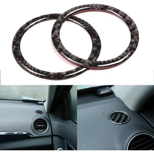 80% HOT SALES！！2Pcs Wear-resistant Carbon Fiber Car Air Vent Stickers Decals Auto Accessory