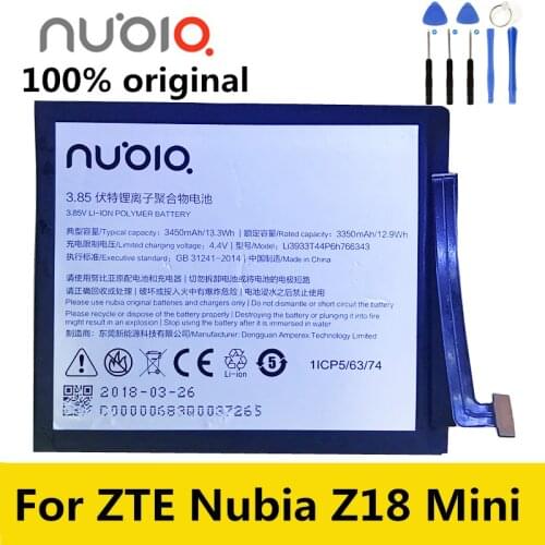 Original 3450mAh Li3933t44p6h766343 Battery Bateria Batterij For ZTE Nubia Z18 Mini Mobile Phone Batteries