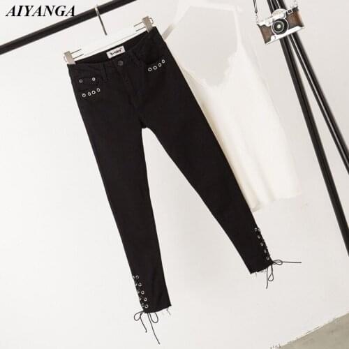 2XL 3XL 4XL 5XL High Waist Pencil Pants For Women Fashion Lace Up Slim Elasticity Trousers Plus Size Pants Black 2019 Spring