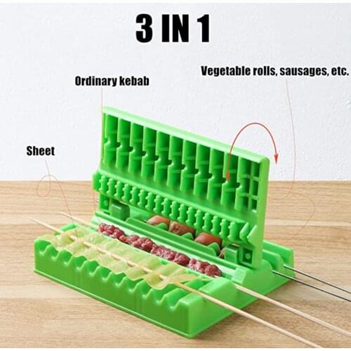 Quick Skewer Easy Barbecue Kebab Maker Meat Skewer Machine BBQ Grill Skewers