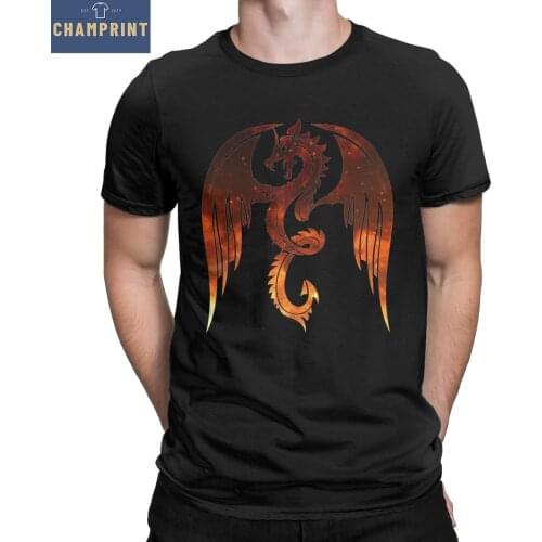 Legendary Animals Dragon T-Shirt Men Novelty Pure Cotton Tees Round Neck Short Sleeve T Shirt Printed Tops