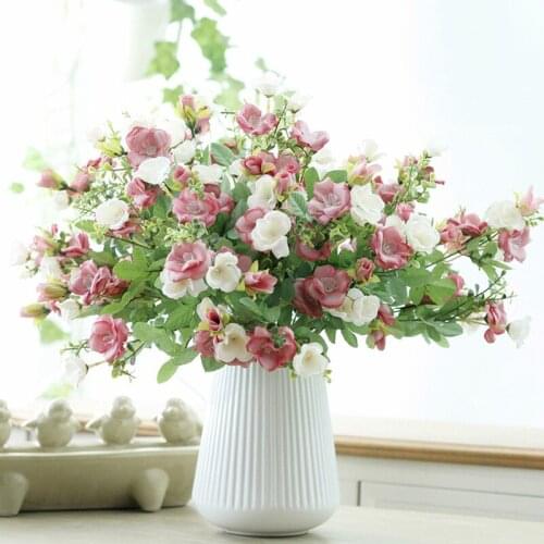 Artificial rose bouquet home wedding hall decoration silk flower high quality flower arrangement indoor plants