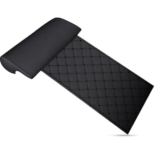 Automobile Seat Leather Leg Pad Support Extension Mat Soft Foot Support Leg Leather Cushion Knee Pad Memory Universal Black