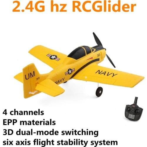 2.4G Remote Control Aircraft EPP Lmpact Resistnce Glider Model 4 Channels Fixed Wing Plane 3D Dual-Mode Switching Outdoor Toy