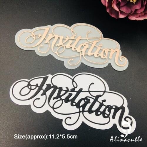 Metal Cutting die Cut Invitation Shadow Words Scrapbooking Paper Craft Handmade Album Card Punch Art Alinacutle Cut Dies