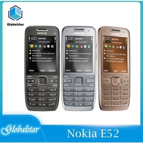 Nokia E52 refurbished mobile phones Original Nokia E52 WIFI GPS JAVA 3G Unlocked handset Russian Arabic Hebrew keyboard phone