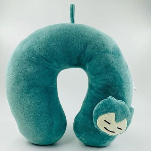 28cm Pokemon Anime Snorlax U Neck Soft Pillow Office Siesta Travel Plush Cushion Cute Stuffed Toy Gifts