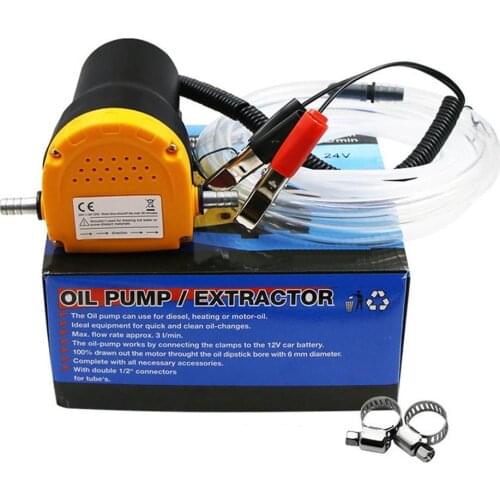 12V 60W Oil/crude oil Fluid Sump Extractor Scavenge Exchange Transfer Pump Suction Transfer Pump + Tubes for Auto Car Boat Mot