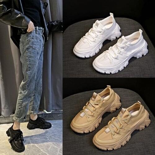 2020 spring and autumn new fashion daddy shoes female tide wild students thick bottom increased casual sports shoes X148