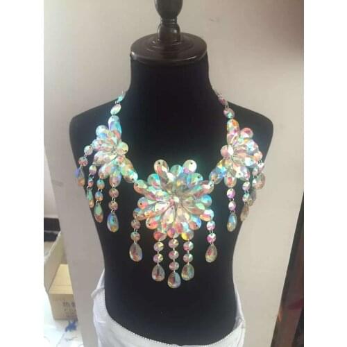 Feather clothing Stage performance catwalk carnival Headdress flower pubs party Mens wear womens clothing