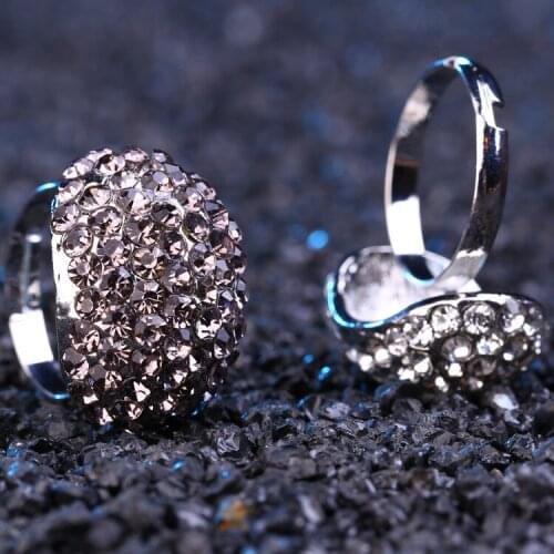 Open Ring European And American Round Exaggerated Female Ring Mushroom Index Finger Ring Fashion Personality Temperament Jewelry