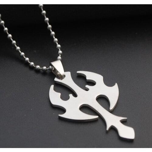 5 Stainless steel arrow dart ax charm pendant necklace weapon sea god trident lucky super hero sword dart necklace jewelry