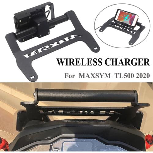 For SYM MAXSYM TL 500 TL500 2020 Motorcycle Front Phone Stand Holder Wireless Charging GPS Navigaton Plate Bracket