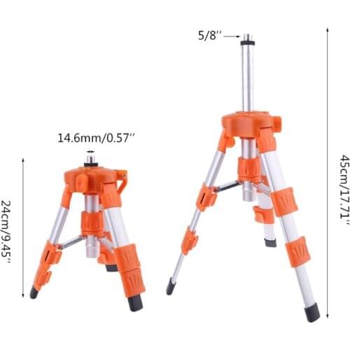 Portable Adjustable Aluminum Tripod for 5/8\" Laser-Level Levels w/ Bubble Level 875F