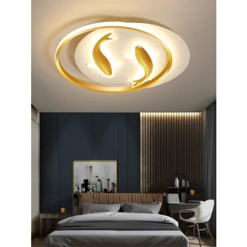 Nordic Fish Pattern LED Ceiling Lamp Modern Living Room Dining Room Kitchen Bathroom Home Decor Fixture Study Bedroom Lighting