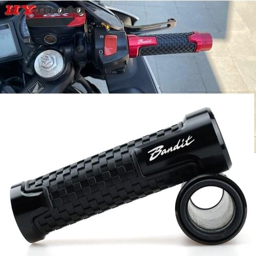 Motor Racing Handle Grips NewestFor Suzuki GSF 600 BANDIT 1995 -2004 2001 2002 2003 Bandit logo Motorcycle CNC Handle Hand Grips