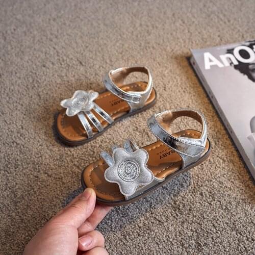 Girls Sandals Casual Flower Princess Soft Shoes Flats 2021 New Summer Children Non-slip Baby Beach Sandals E690