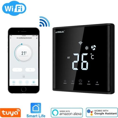 Tuya Air Conditioner Smart Thermostat For Google Home /Alexa WIFI Central Room Temperature ForAdjustable Digital Thermostat